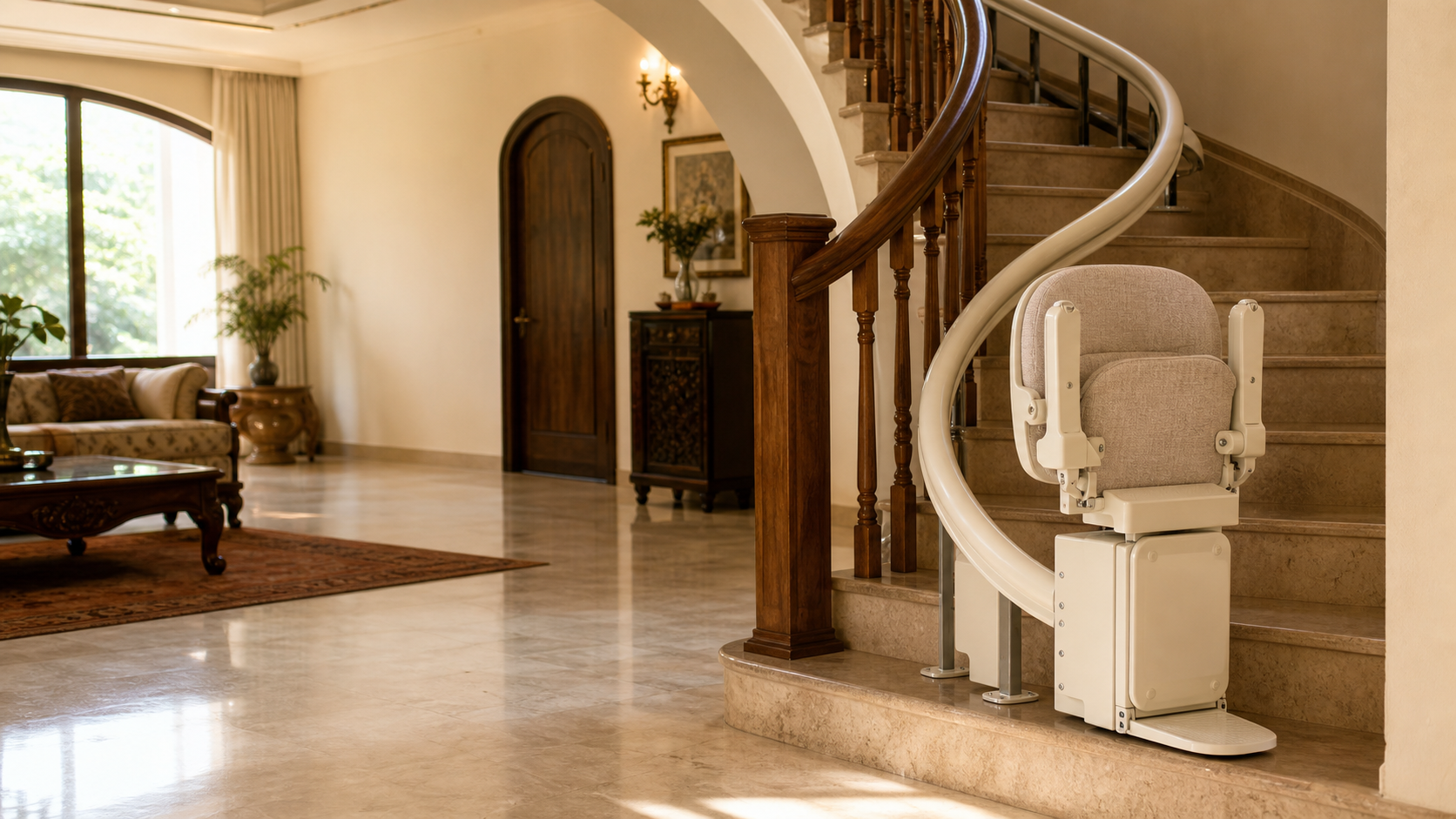 BTI Elevator curved stair lift