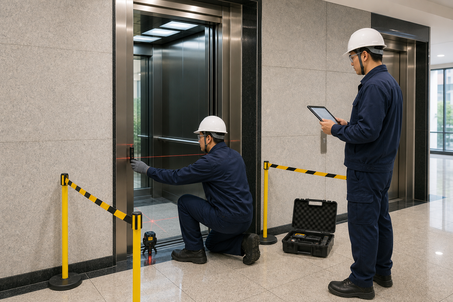 Elevator inspection and safety check