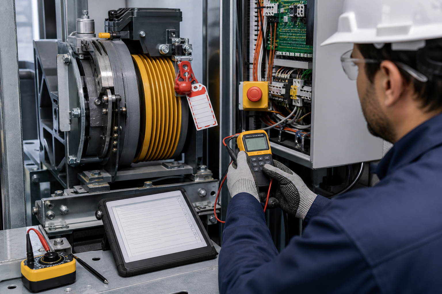 Technical elevator safety verification